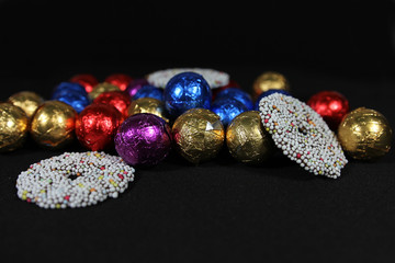 Sweets at christmas time close up
