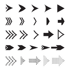 Set of black arrow vector collection. Arrow set collection vector design