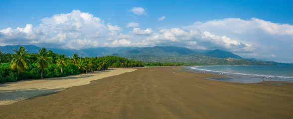 Aerial Drone View of the Whale's Tail at the Marino Ballena National Park in Uvita, Costa Rica