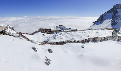 High altitude Gracier at Jade Dragon Snow Mountain, Yunnan Province, China