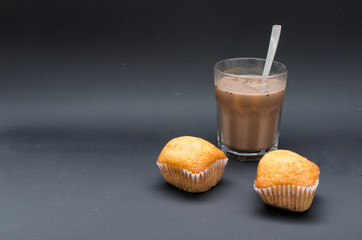 Delicious two muffins ready to eat