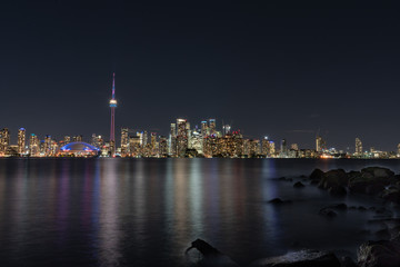 Fototapeta na wymiar Toronto Skyline from Toronto Islands
