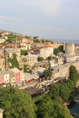 Fototapeta na wymiar Mostar bridge view in Bosnia 