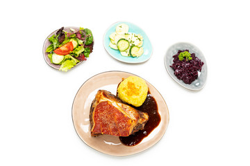 grilled frankonian schaeufele with dumpling