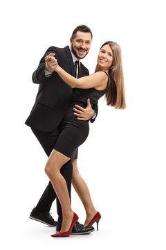 Man and woman dancing tango