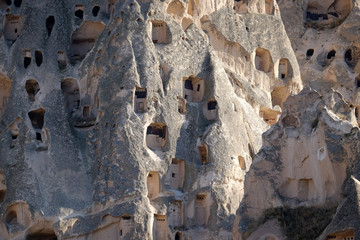 Uchisar Castle in Cappadocia Turkey