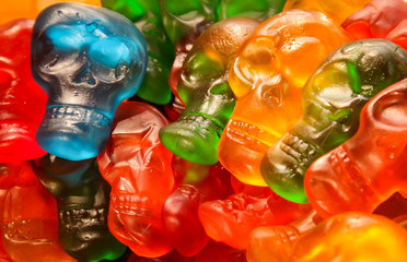 Gummi Bären, Weichtiere, farblich gestalltete Weichtiere, Naschereien