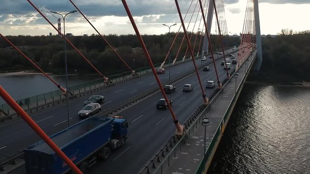 Car traffic on Most Siekierkowski