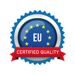 EU - Europe Certified Quality badge sign
