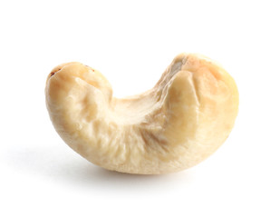 Tasty cashew nut on white background