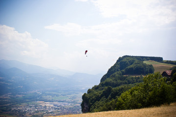 paragliding in the mountains