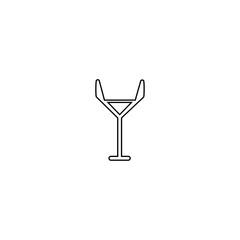 Wine glass icon. Alcohol glass symbol. Logo design element
