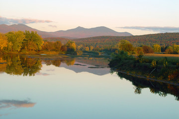 Jay Peak and Missisquoi River in the fall
