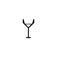 Wine glass icon. Alcohol glass symbol. Logo design element