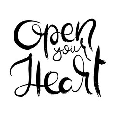 Hand lettering grunge card with textured handcrafted doodle letters in retro style