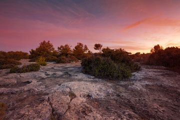 Sonnenuntergang an der Algarve, Portugal, Abendrot