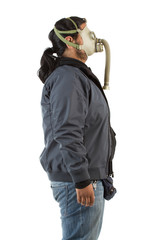 times of social unrest, gas mask, fight,