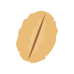 Oat flake isolated on white background