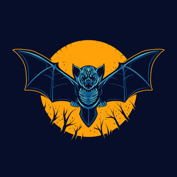 bat night vector illustration design