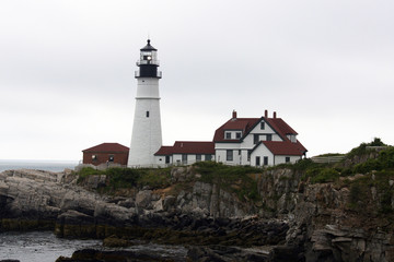 Fototapeta na wymiar Old light house in Maine