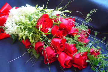 Bouquet of red roses for a celebration