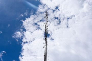 Radio Tower with Cloud background