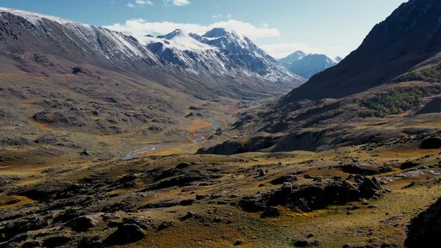 aerial view of ladakh landscape, light and shadow