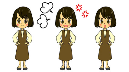 まんがふつう女子１立ち絵