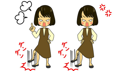 まんがふつう女子３立ち絵