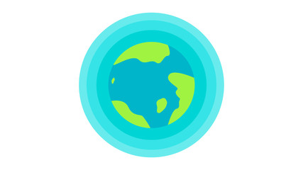 Flat planet Earth icon. Vector illustration for web banner, web and mobile devices, infographics.