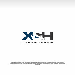 initial letter logo, X&H Logo, logo template