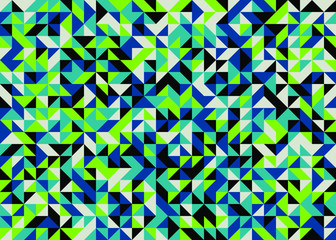 Seamless pattern with random colored quarter circles Generative Art background illustration