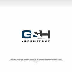 Initial letter logo, G&H Logo, template logo