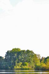 Obraz premium Landscape of Hermsdorfer lake, in the district of Berlin-Hermsdorf, in Berlin, Germany