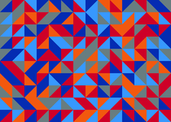 Seamless pattern with random colored quarter circles Generative Art background illustration