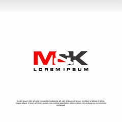 Initial letter logo, M&K Logo, template logo