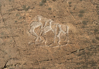 Prehistoric Petroglyphs, drawings on stones - Rock Art - Zalavruga, Belomorsk, Karelia, Russia