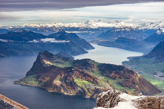 Burgenstock mountain and Lake Lucerne