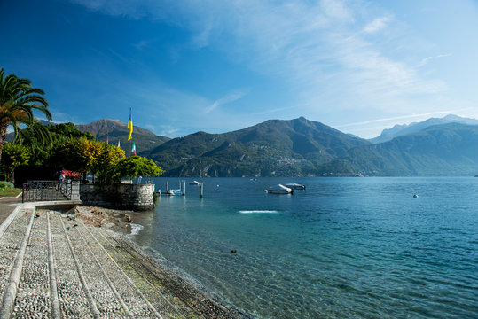 Menaggio town over the Lake Como in Lombardy region, Italy. Il lago di Como, Menaggio, Lombardia, Italia.