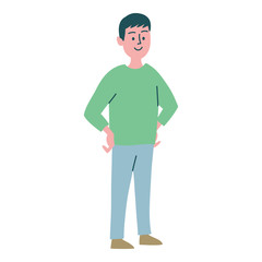 男性　父親　全身