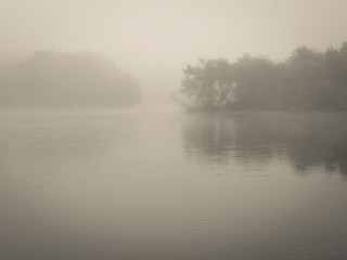 Obraz na płótnie Canvas Misty Lake at Dawn