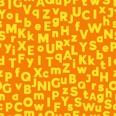 Alphabet vector seamless background