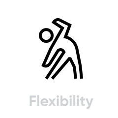 Flexibility sport activity icon