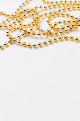 golden Christmas decoration on white background