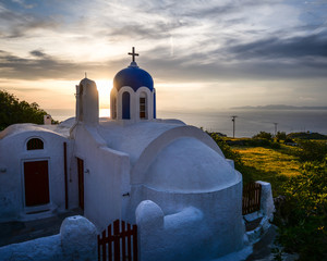 greek church in santorini greece