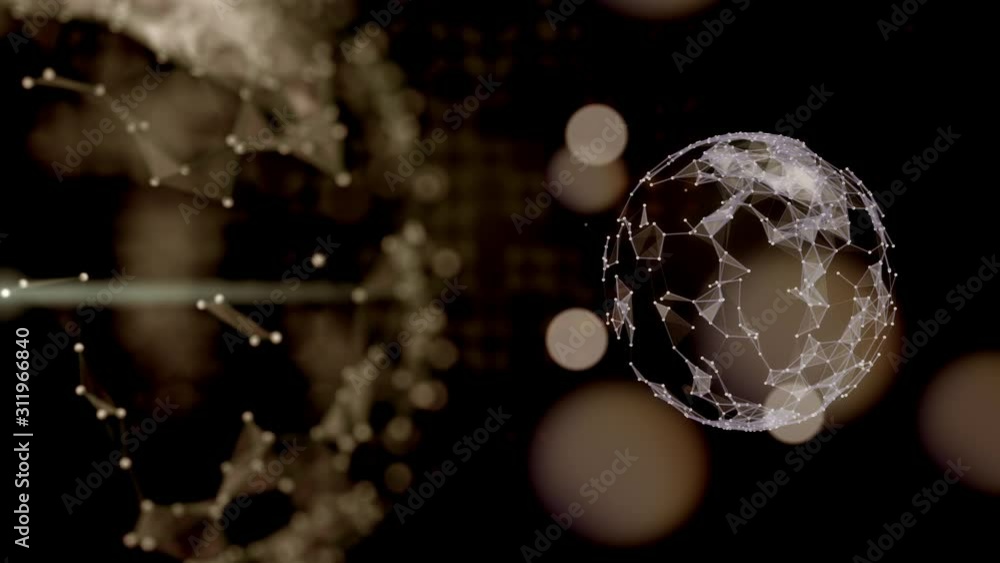 Poster space cloning concept. abstract background where we can see a birth of new planet out of light sourc