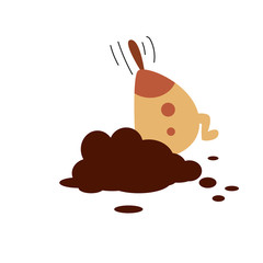 Dog Cute Cartoon Activity Vector Template Design Logo Illustration