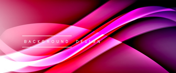 Dynamic trendy fluid color gradient abstract background with flowing wave lines. Vector Illustration