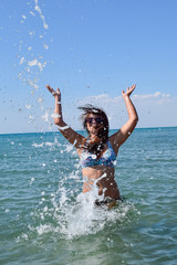 She sprinkles in seawater