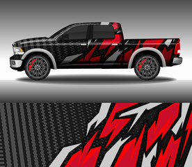 Car wrap decal design vector, custom livery race rally car vehicle sticker and tinting. © 21graphic